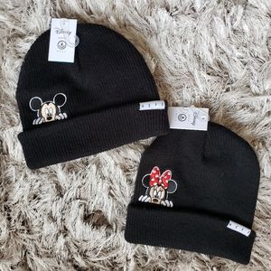 Two NEFF X DISNEY Mickey Minnie Couples Beanie Hat